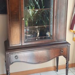Antique Vintage Mid Century -Tell City Furniture Company "Style Craft" China Cabinet 