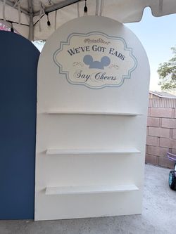 Disney Main Street Themed Display Shelf Backdrop
