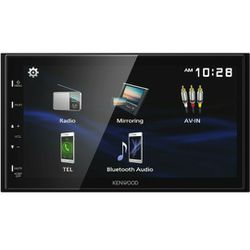 KENWOOD DMX129BT 6.8 Inch LCD Touchscreen Digital Media Car Stereo, Bluetooth Audio and Hands Free Calling, Double Din, USB, Rear Camera Input, AM/FM 