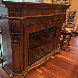 Electric Fireplace With Mirror 