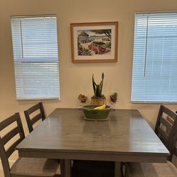 Dining Table With 4 Chairs Like New