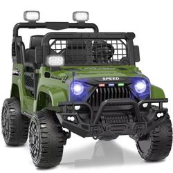 YunTopKids 24 Volt Ride on Toys, 2 Seater Electric Battery Powered Toys Car with 800W Powerful Motors, 3 Speeds, LED Lights, Bluetooth Music,Green