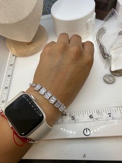 18k gold plated bracelet 7.5” inch high quality )) pulcera de enchape laminado de Brazil 🇧🇷 7.5” Bañado en Oro blanco de 18k