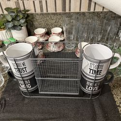 4-piece ceramic mug set