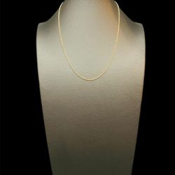 18” 14K Yellow Gold Curb Chain
