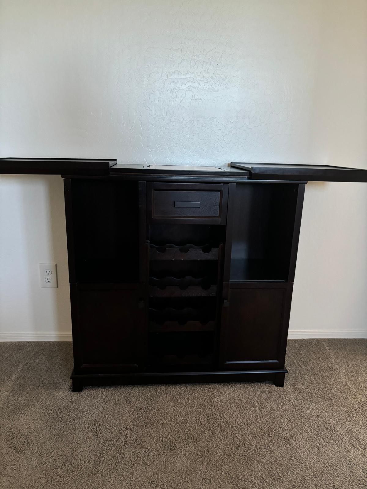 Bar Table with Drop-Leaf Extended Sides
