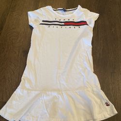 Girls White Tommy Hilfiger Dress Size 8/10 #5