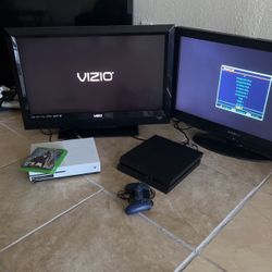 Xbox One S, PS4  &  (2) - 32” Flat Panels