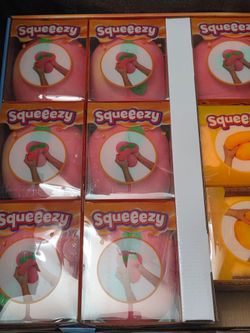 Squeeezy peach toy