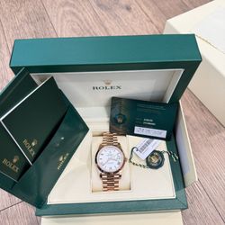 Rolex Day Date 40mm EveRose Gold  White Dial