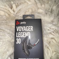 New Never Opened POLY HP Voyager Legend 30 - Bluetooth Monaural Headset - Discreet Boom & 4 Noise-Canceling Mics, WindSmart Technology, All-Day Comfor