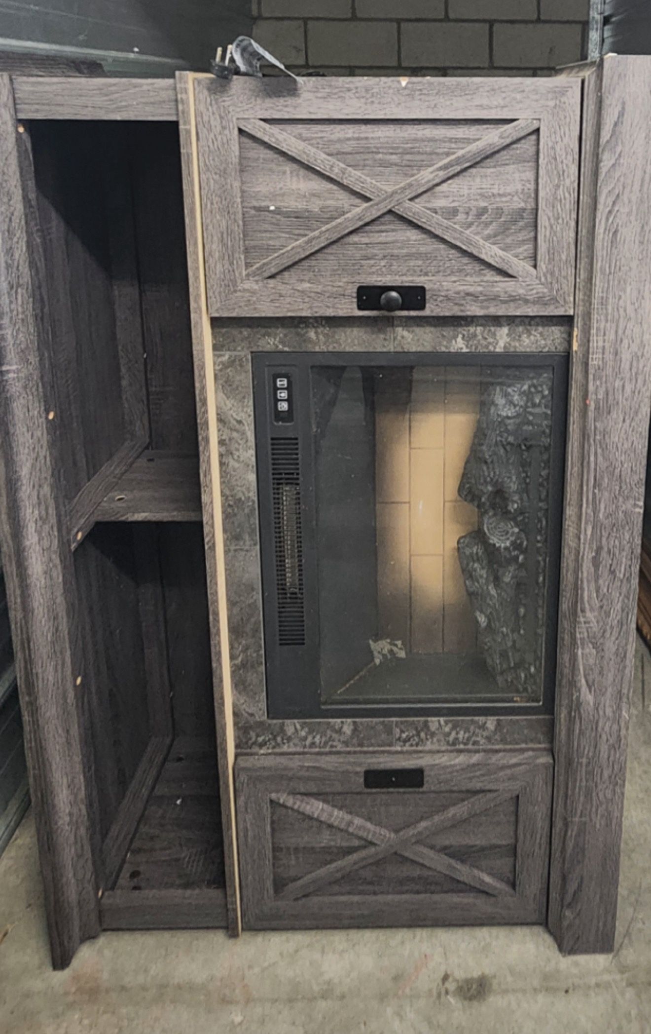 Tv Stand With Chimney 