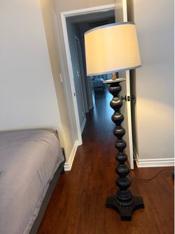 Tall Floor Lamp with gray shade