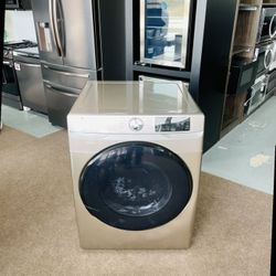 Samsung 7.5-cu ft Stackable Steam Cycle Dryer (Champagne)
