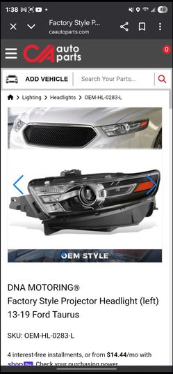 Ford Taurus Headlight
