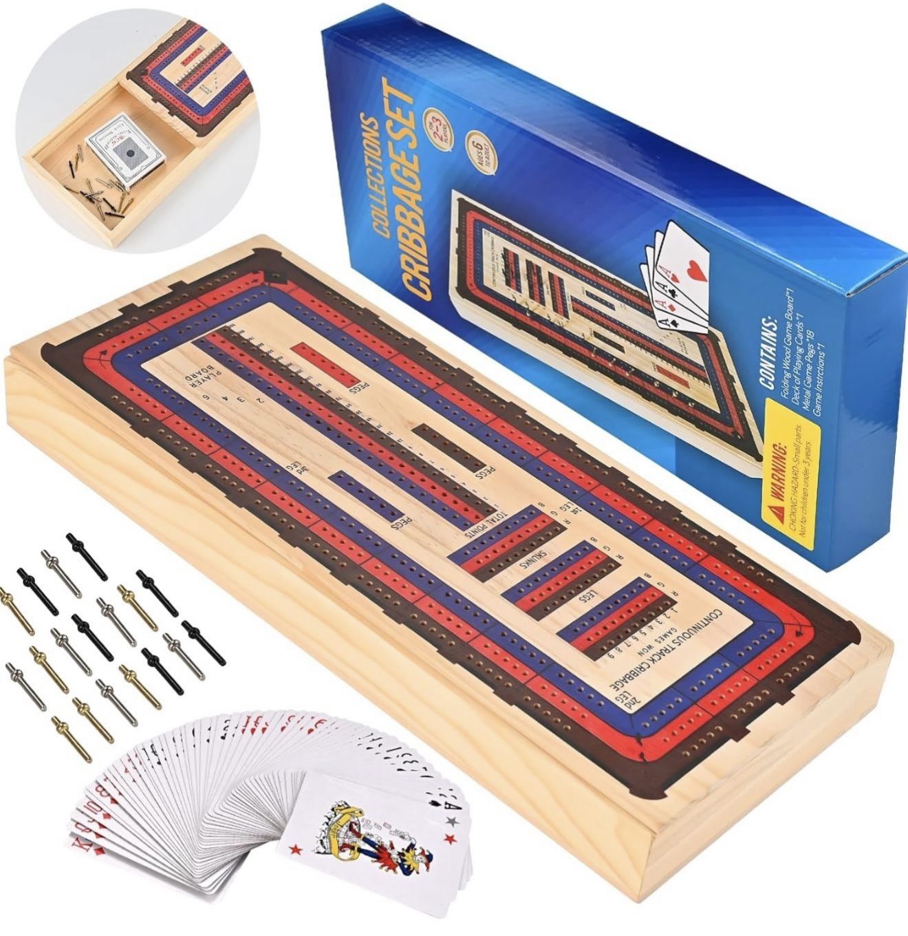 Cribbage Board Game Set