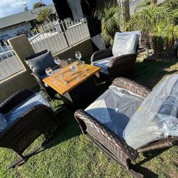 Brand New Patio Outdoor Furniture Set With Fire Pit 