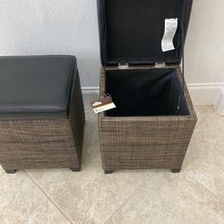 Two Ottoman With Storage $30 Each 