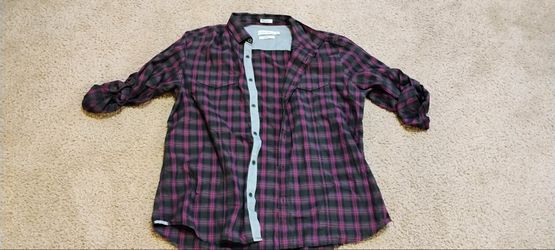 Plaid Button-Up Long Sleeve Shirt