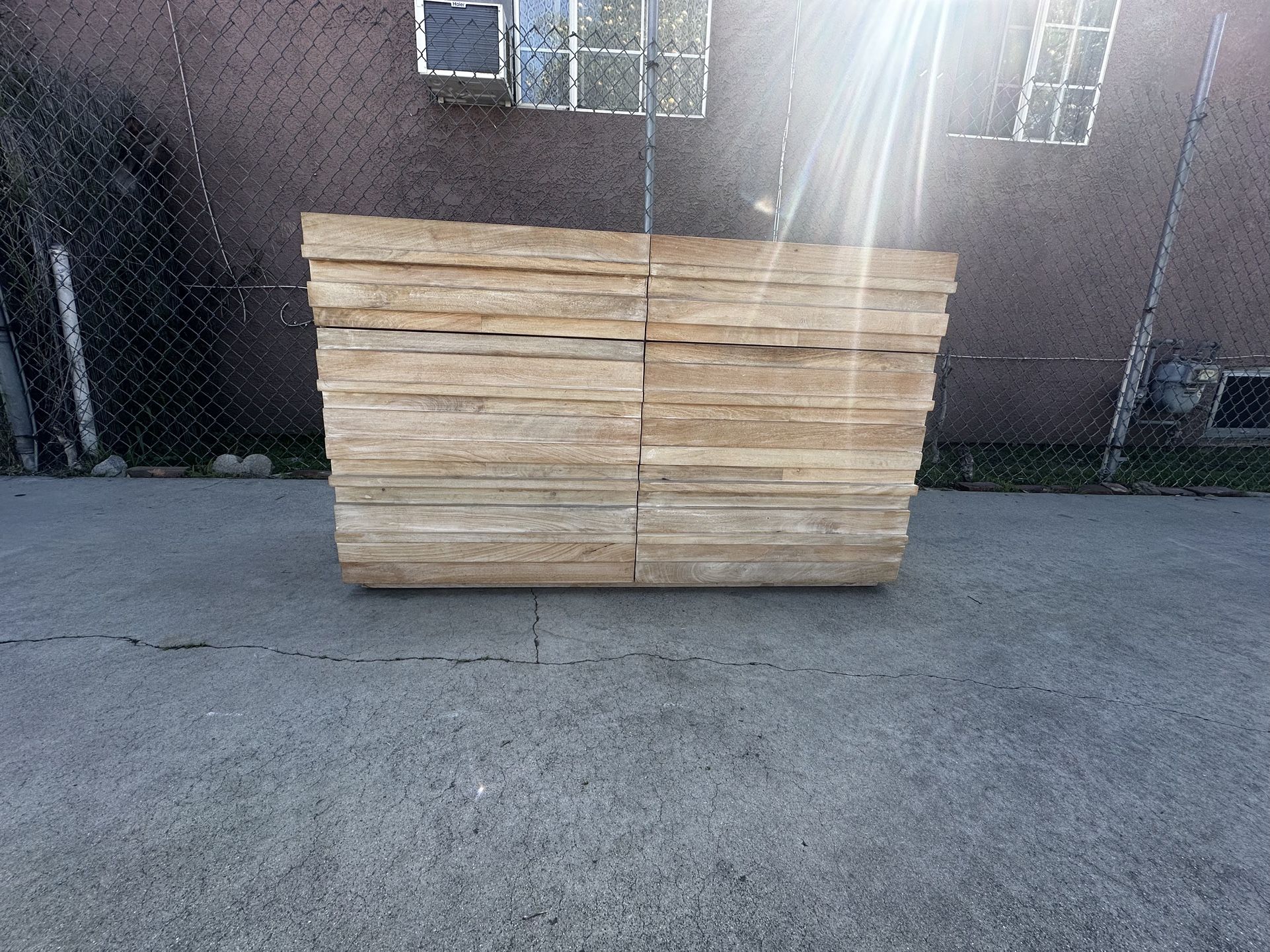 West Elm Stria Dresser Chest Of Drawers Cabinet.