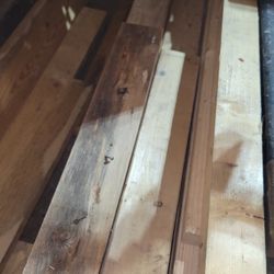 Lumber boards 
miscellaneous scrap pieces.