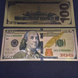 Gold Foil 100 Dollar USA (10)