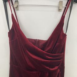 Sexy Velvet Red Dress Small