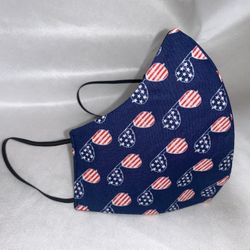 4th Of July Face Mask With Filter Patriotic American Flag USA
