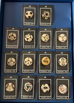 Adidas FIFA World Cup Ball Pin Collection Set