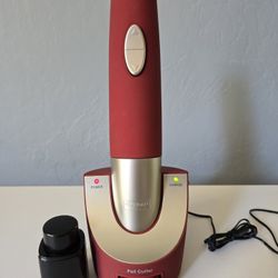 Cuisinart CWO-50 Red Electric Wine Opener with Charger & Foil Cutter