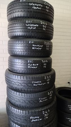 TONS OF USED TIRES ALL SIZES ASK FOR YOUR SIZE 3 STORES TO HELP SERVE YOU