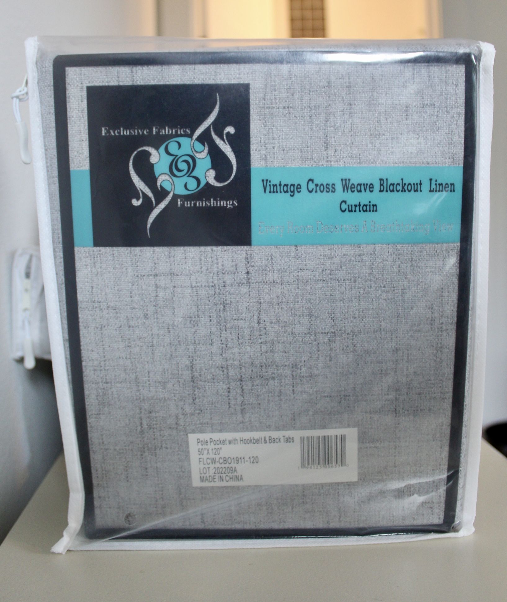 Set of 6 Linen Blackout Curtains