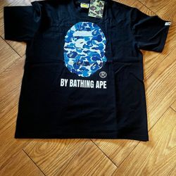 Blue And Black Bape Shirt Medium