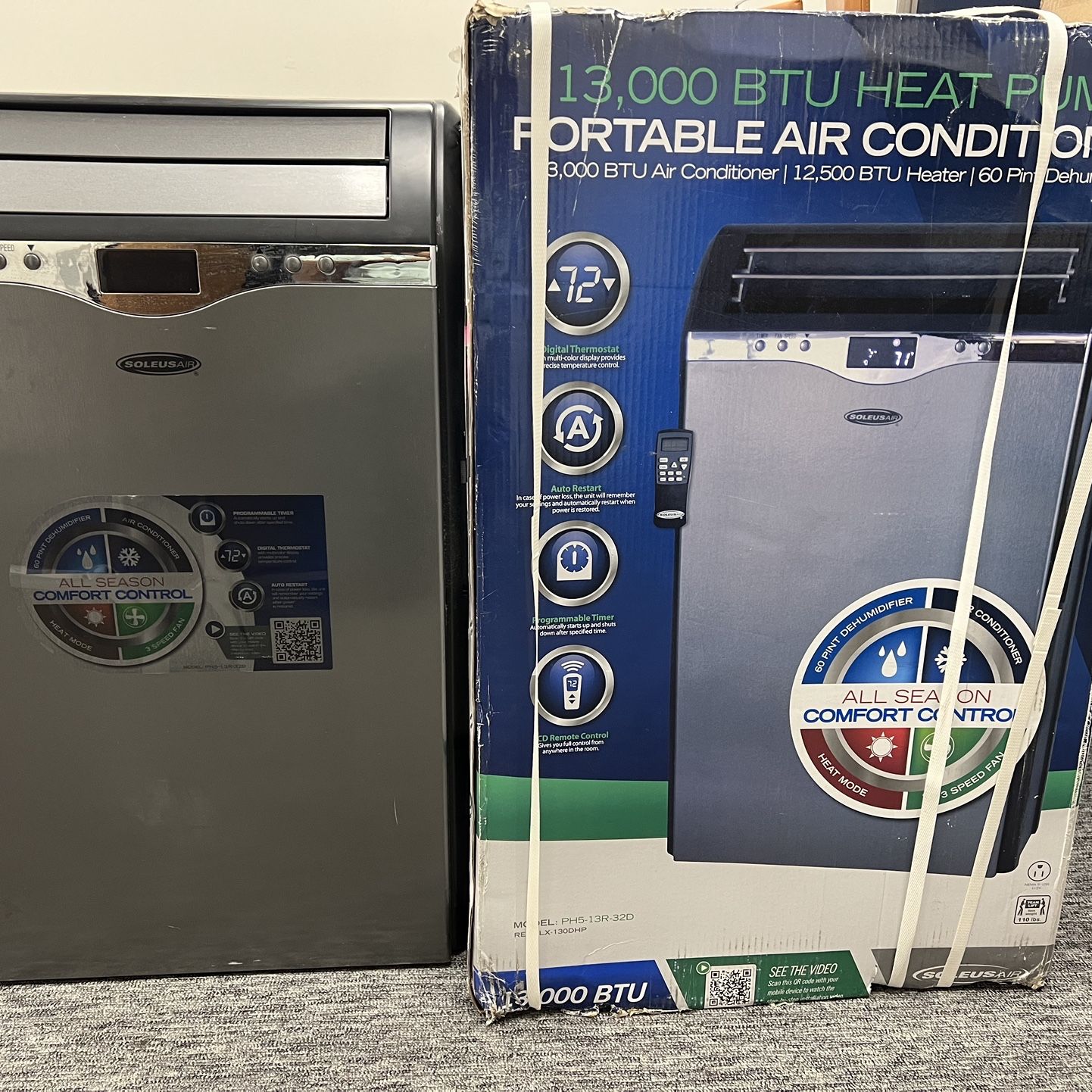 Soleus 13000 BTU Portable A/C Air Conditioner +Heater+Fan+Dehumidifier All  In One 4 Season for Sale in Edison, NJ - OfferUp