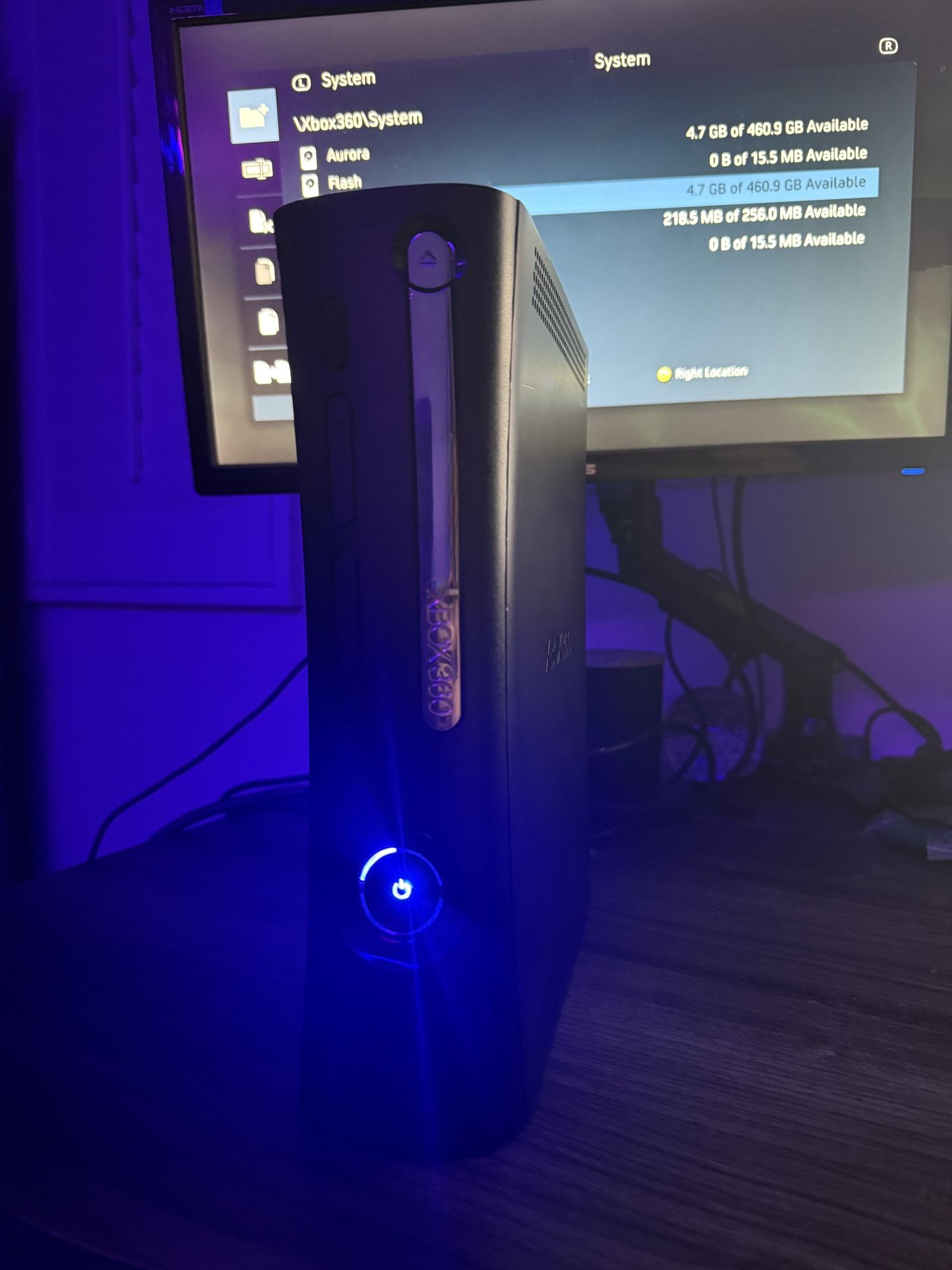 RGH3 Xbox 360 Elite - 500GB HDD - Blue LEDs - Games & Emulators