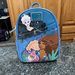 Disney Parks Ariel The Little Mermaid Loungefly Live Action Backpack.  Brand new with tags never used.  Smoke free home  