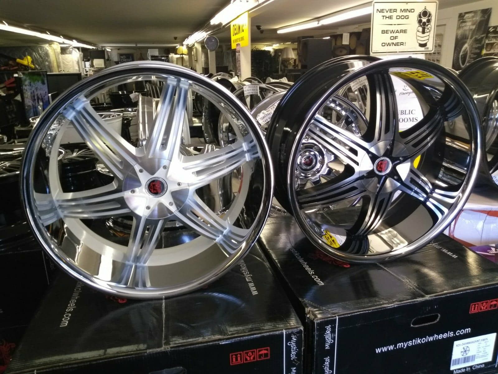 New 24" custom wheels with tires. $10 take home layaway. Ulohos 2940 N Keystone