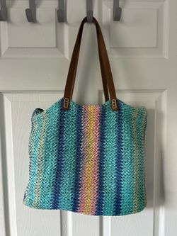 Colorful Woven Tote Bag