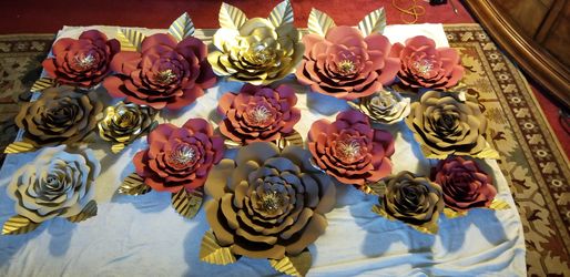 Paper flowers and paper roses
