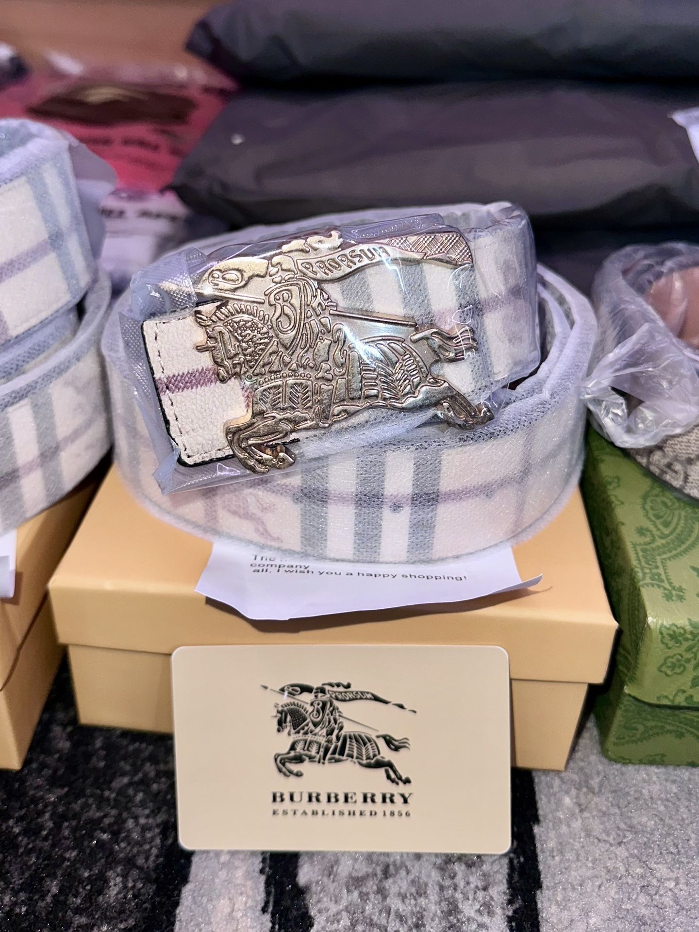 Reversible Burberry Belt