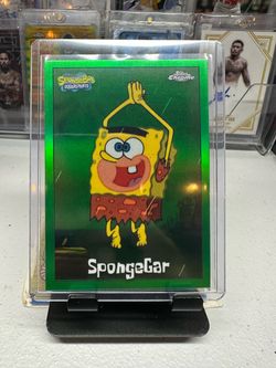 Topps Chrome SpongeBob SquarePants SpongeGar Green Refractor Card