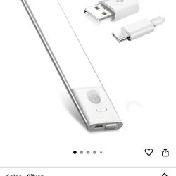 Compuaddict - LED Under Cabinet Lights Rechargeable Lighting for Kitchen, Bedroom, Staircase Motion Sensor Light Indoor and Easy Installation Wireless