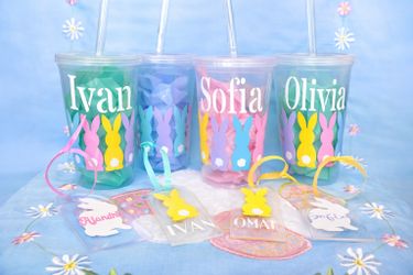 Cups + Easter Basket Tags