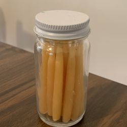 20 Small Beeswax Natural Birthday Candles Bees Wax Fire Lights Cake Topper