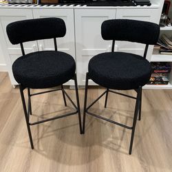 28 '' Bar Stools Set of 2, for Kitchen Island. Black