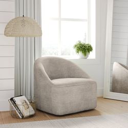 Lulu2 Taupe Lulu Swivel Accent Chair