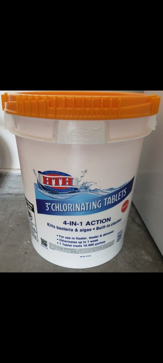 HTH Chlorine Tabs 37.5lb 4 In 1 ACTION. Only One Left!!!