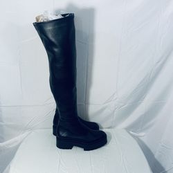 8M  Sam Eldelman Chunky Sole Over The Knee Black Boots