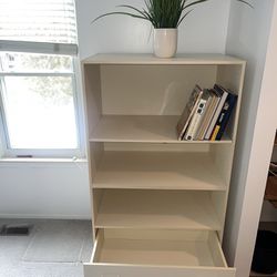 Large White Storage Cabinet W/ Drawer 