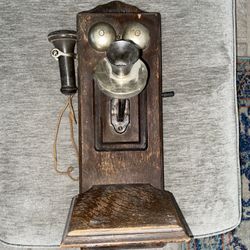 Antique Stromberg Carlson Telephone oak wood crank phone